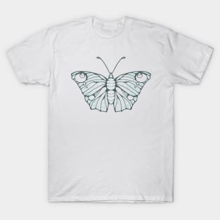 Blue and Gray Butterfly T-Shirt